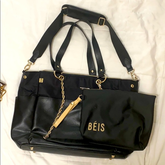beis diaper bag black